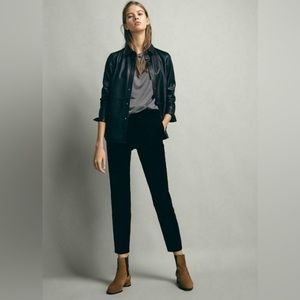 Massimo Dutti black velvet trousers